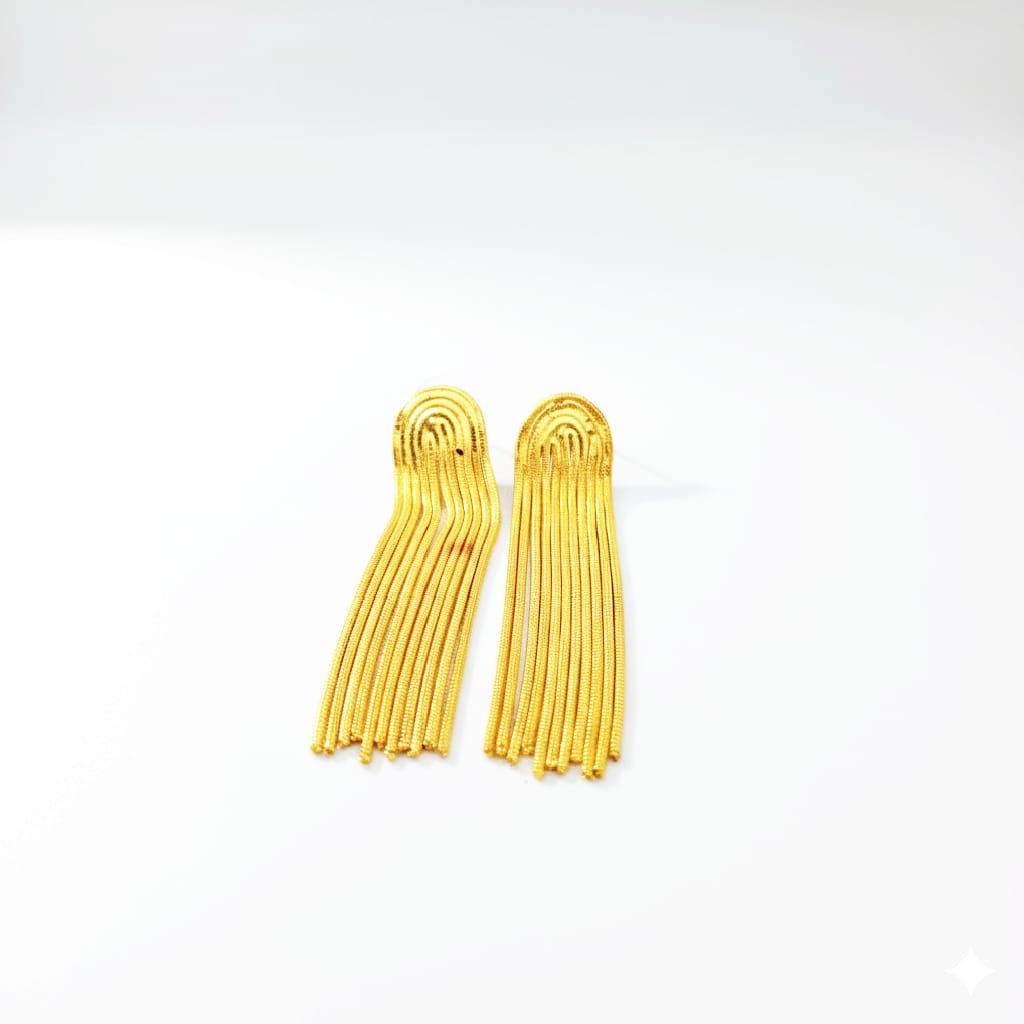 Luxurious Gold Tassel Earrings