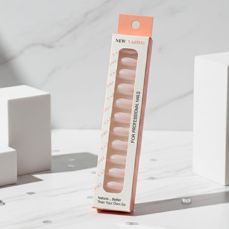 Professional Nude Press-On Nails - Natural Glossy Finish by YAZIMU