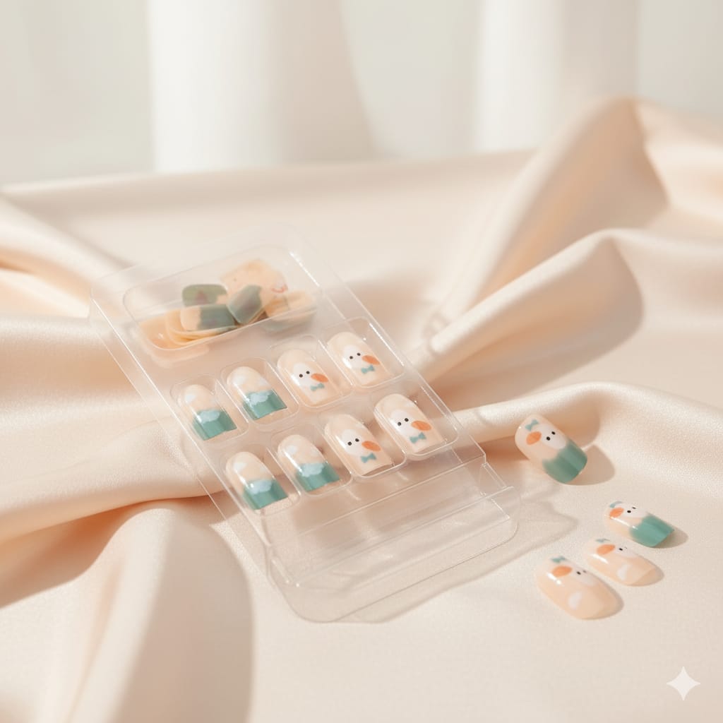 Snowman Press-On Nails - Cute Winter Holiday Nail Art Set