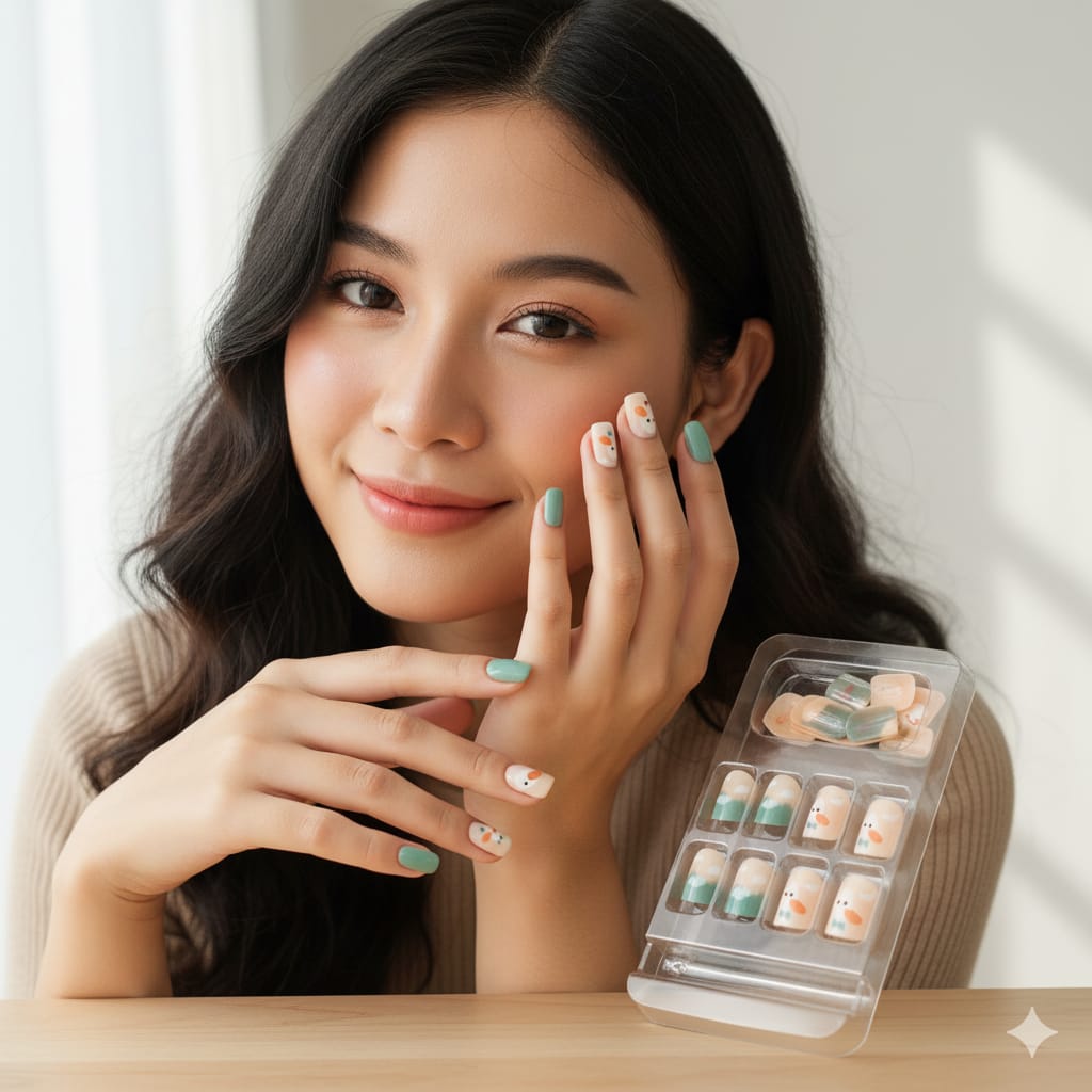 Snowman Press-On Nails - Cute Winter Holiday Nail Art Set