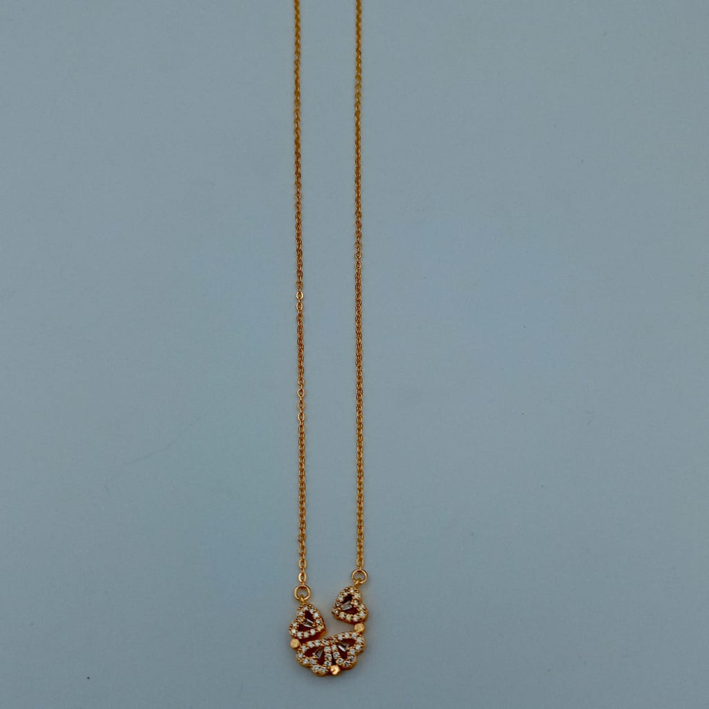 Gold Plated Crescent Pendant Necklace