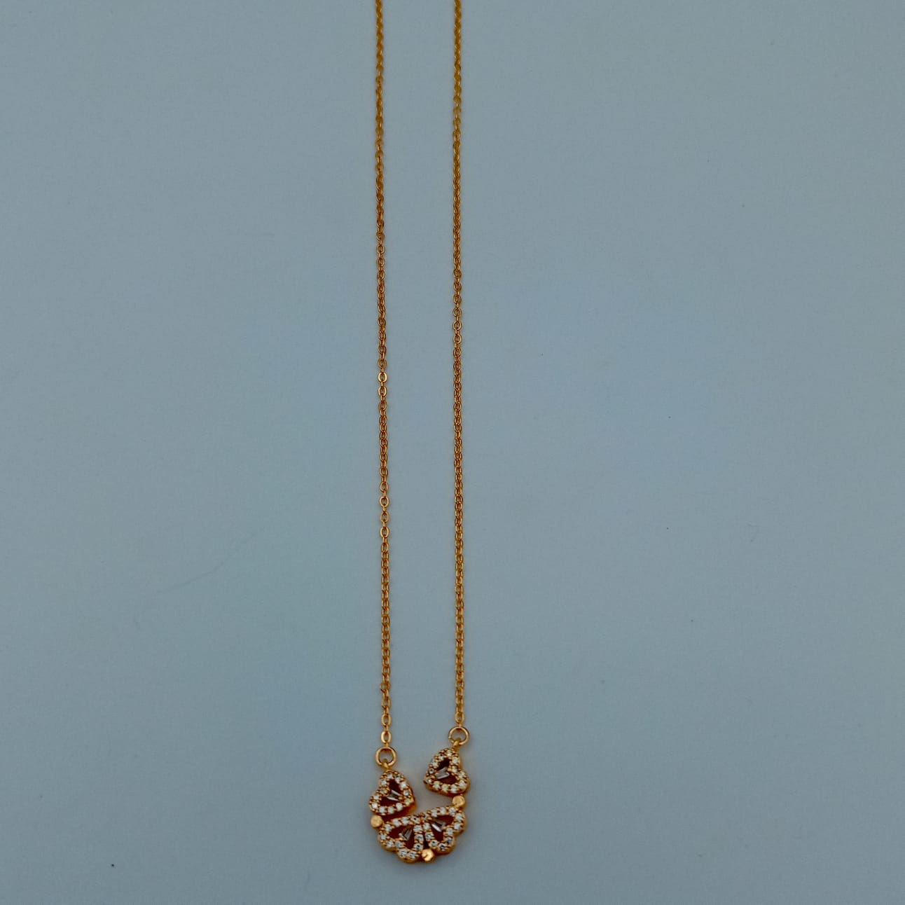Gold Plated Crescent Pendant Necklace