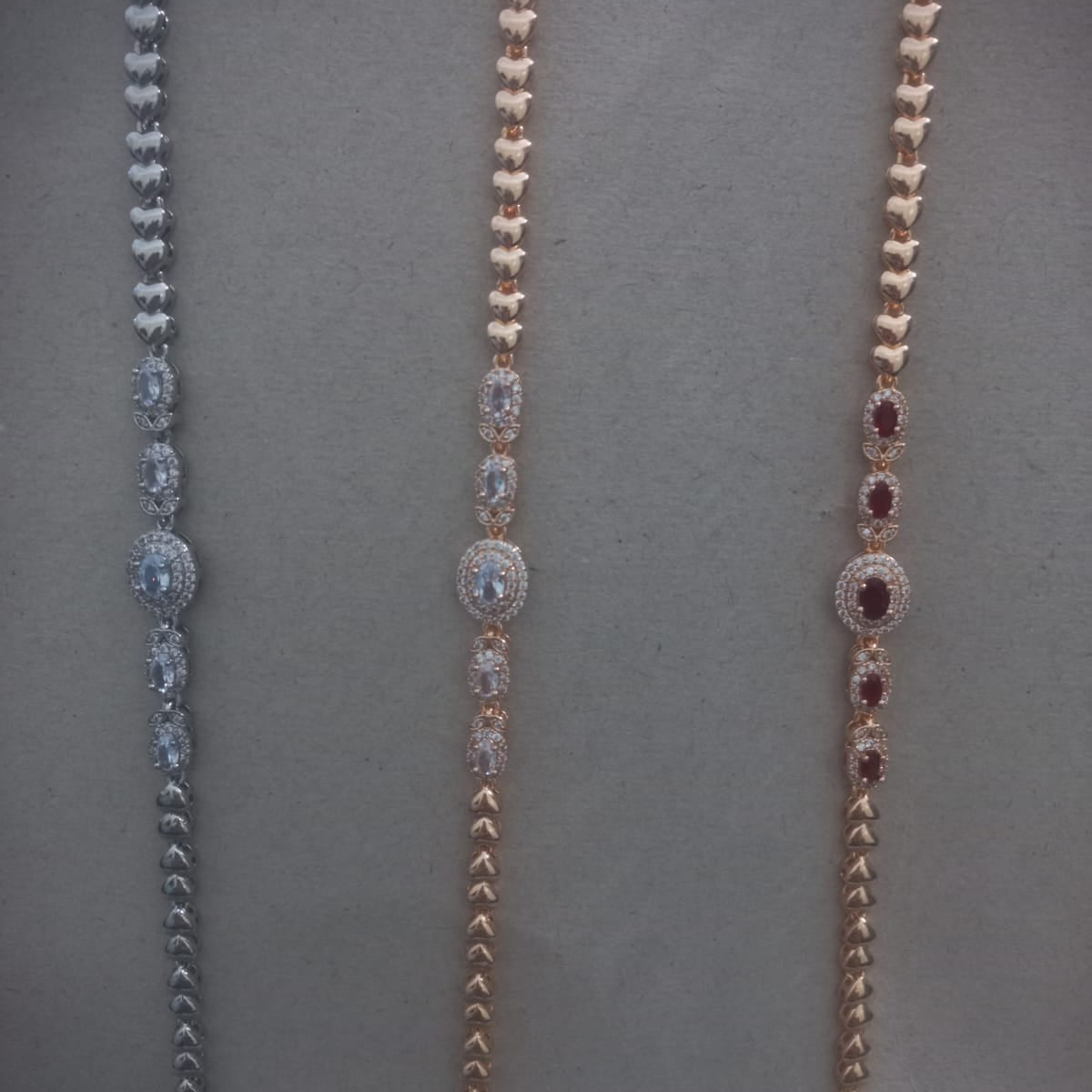 Luxury Crystal Bracelet with Heart - Silver, Gold & Rose Gold Options