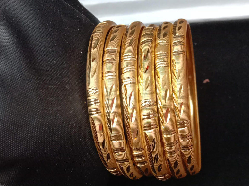 Gold Plated Bangles Set of 6