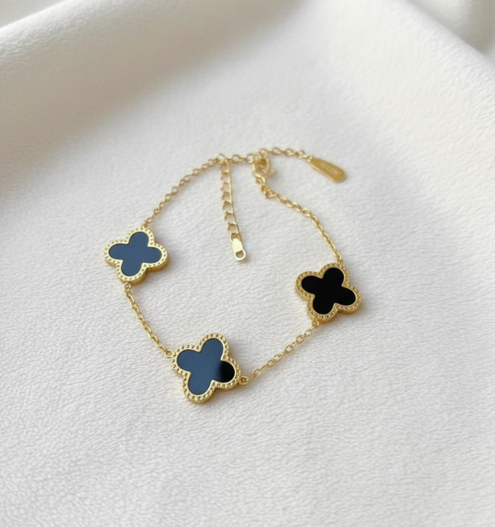 Black Clover Gold Chain Bracelet