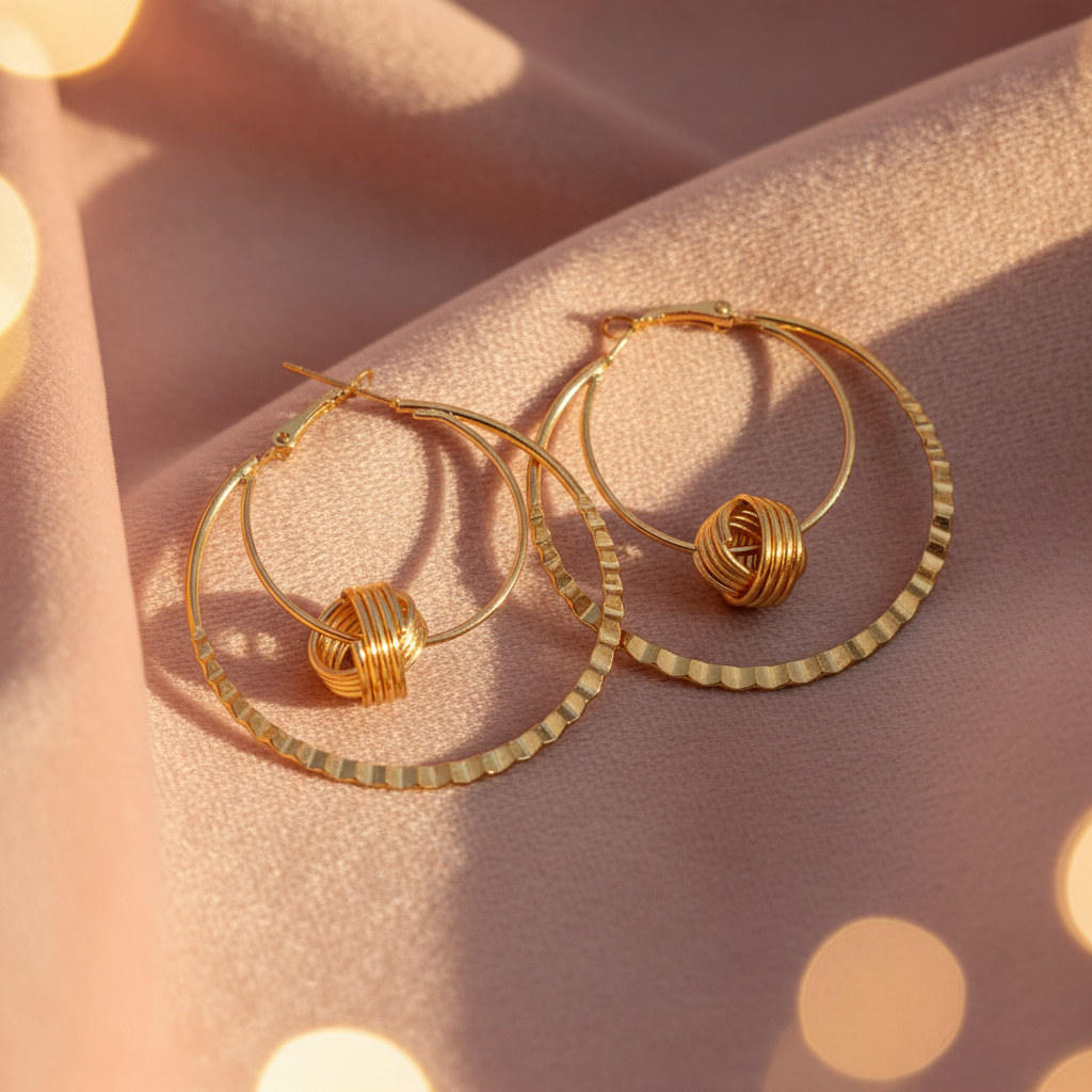 Layered Gold Hoop Earrings Set