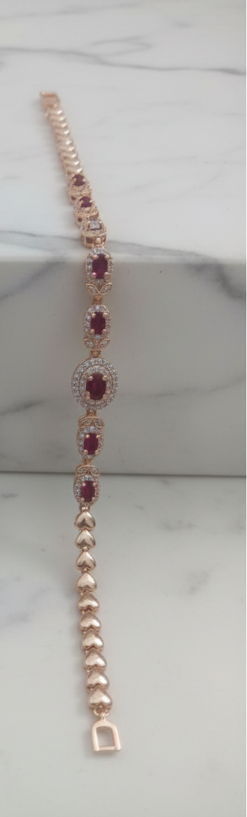 Luxury Crystal Bracelet with Heart - Silver, Gold & Rose Gold Options