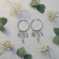 Boho Leaf Charm Bangles