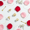 Gold Heart Ring with Crystal Accents - Romantic Statement Ring