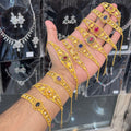 Gold Bracelets with Gemstones - Multicolor Stone Filigree Bracelet Collection