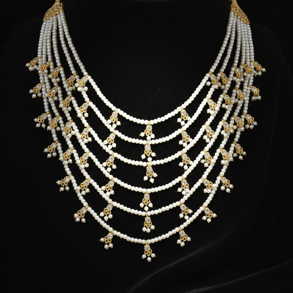 Multi-Layered Pearl Necklace