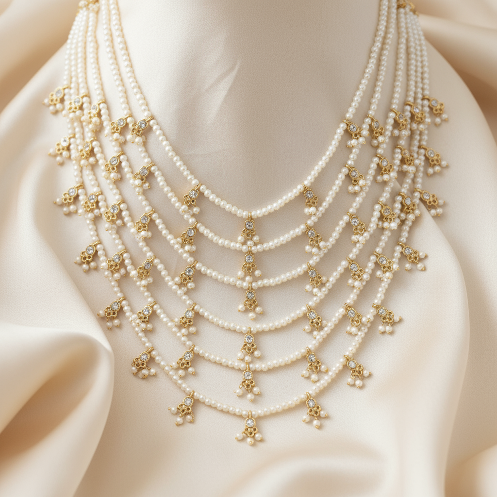 Multi-Layered Pearl Necklace