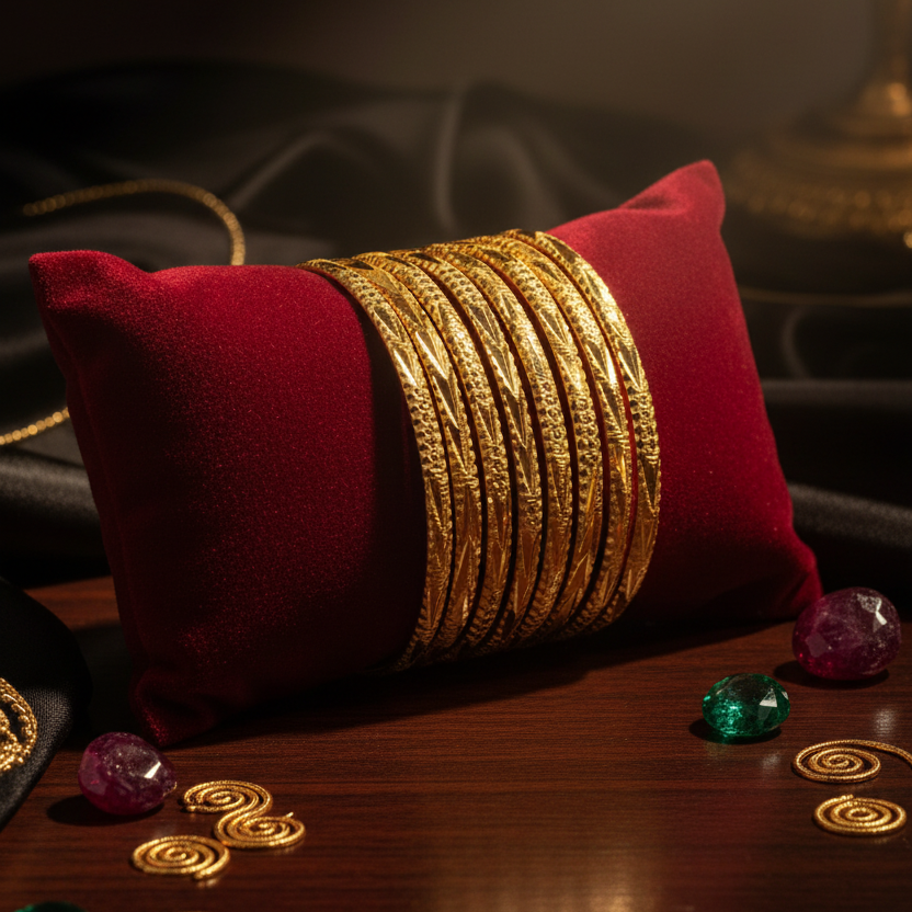 Gold Bangles Set