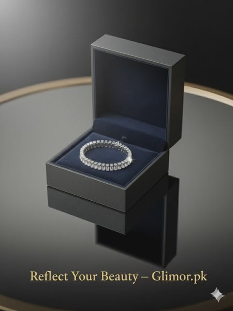 Luxury Zircon Tennis Bracelet Silver Zircon stones