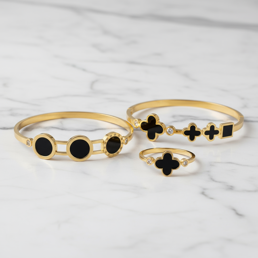 Gold Clover Bangle Bracelet luxury styles