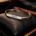 Personalized Stainless Steel Kara Bracelet - Custom Engraved Name Bangle